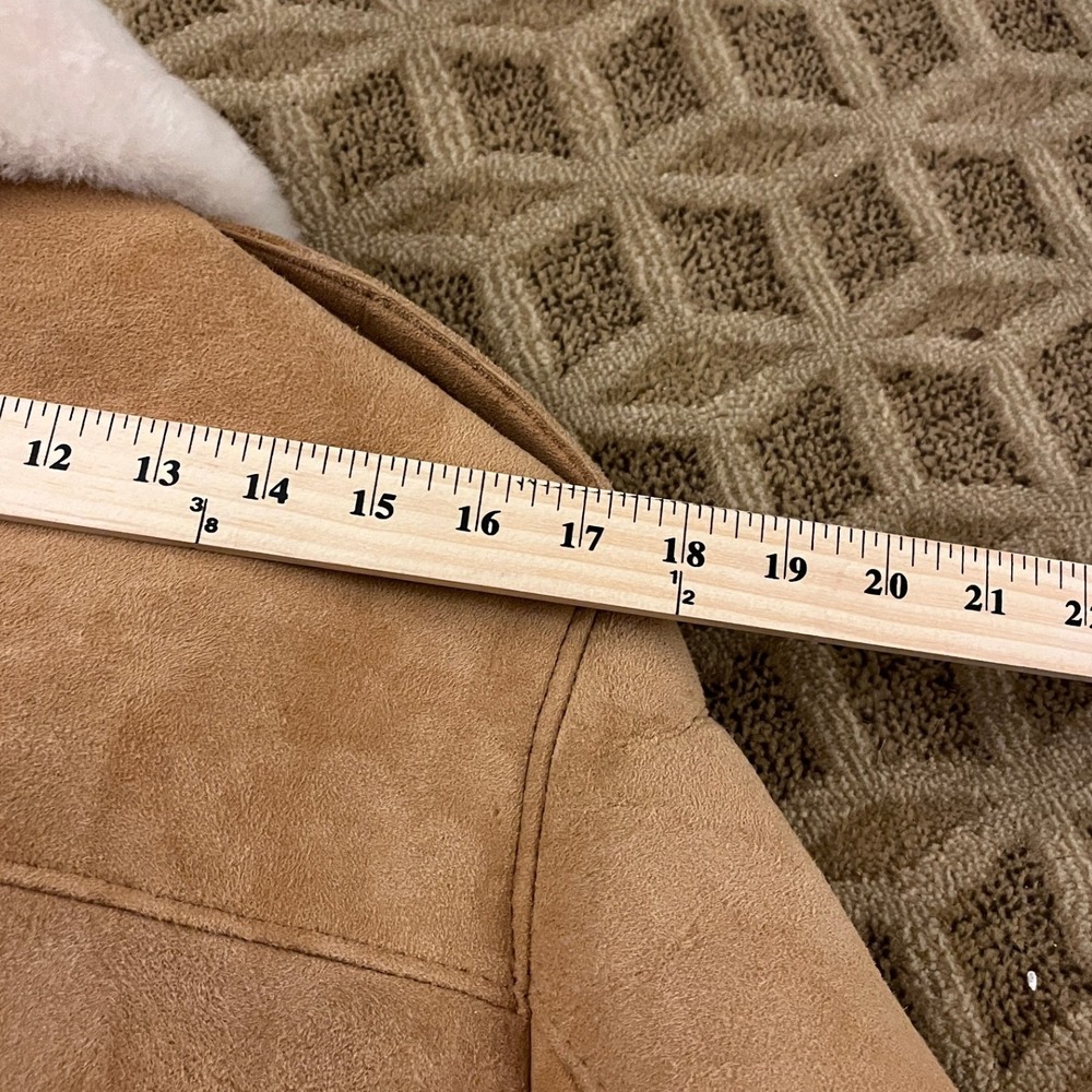 VTG 80s Raleghs Sheepskin Shearling Wool Lined Suede Leather Bomber Jacket 38 - Picture 13 of 14